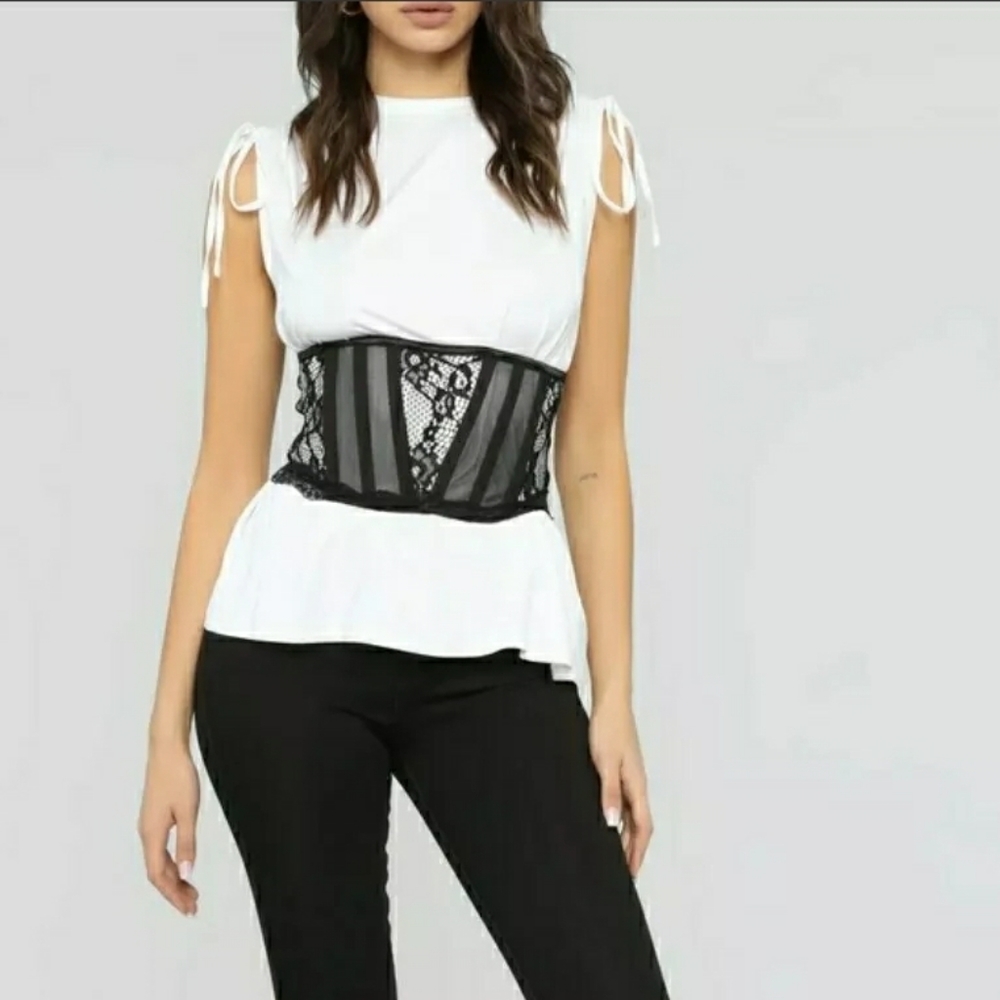NWT Major Ruched Corset Top Fashion Nova Curve